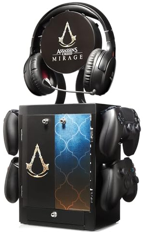 Numskull Offizieller Assassin's Creed Gaming Locker Controller Halter & Headset Ständer für PS5, Xbox Series X|S und Nintendo Switch
