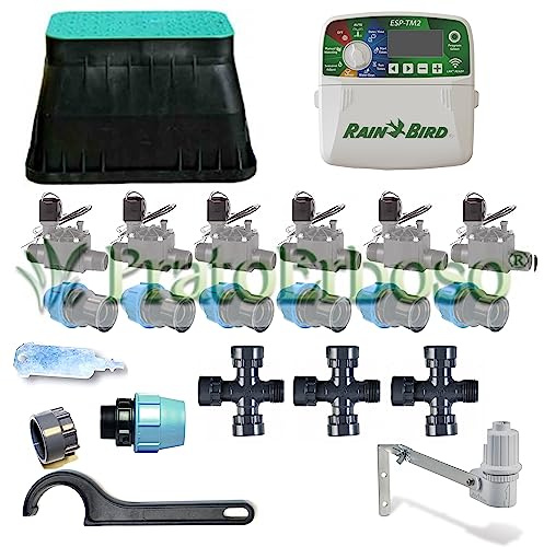 Kit irrigazione giardino Prato Erboso conponentistica Rain Bird a 6 settori
