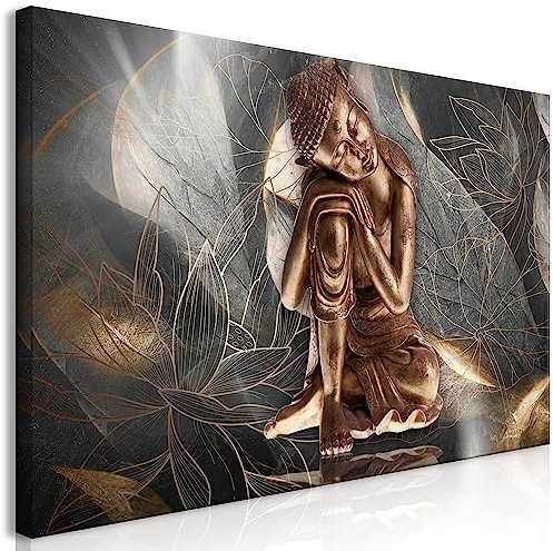 murando - Wandbilder XXL Buddha 140x70 cm Vlies Leinwandbild 1 Teilig Kunstdruck modern Wandbilder XXL Wanddekoration Design Wandbild Abstrakt orientalisch Buddhismus p-C-10024-b-a