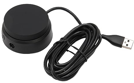 USB Headphone Amplifier,USB2.0 96KHz 24bit Mic Monitoring,3.5mm Jack 8.2ft Cable External USB Sound Card for Headset PC Laptop