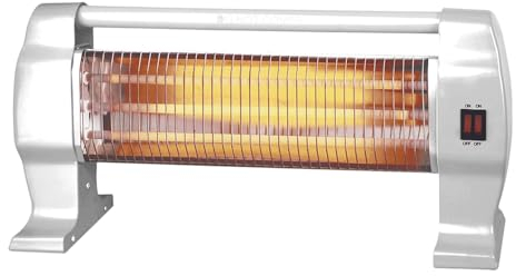 Svan Estufa eléctrica Eléctrico Bajo Consumo Blanco SCEH1200H. 1200W, Calefacción por Tubo halógeno