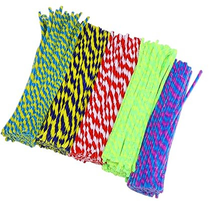 Lurrose 500 Stück Zweifarbiger Torsionsstab Basteln Für Kinder Rotes Kostüm Glitzer-outfit Handwerk Chenille Kinderanzüge Basteln Für Kleinkinder Anzüge Für Kinder Rohr Suite Twist Dacron