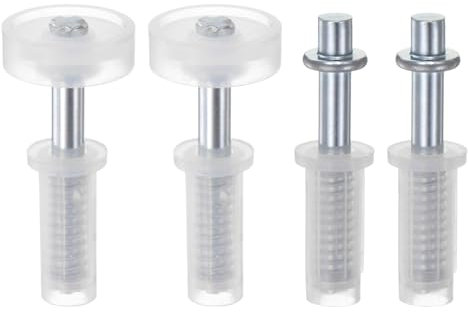 QUARKZMAN 2 Ensembles de Kit de Quincaillerie pour Porte Pliante Avec Pivot Supérieur et Roue de Guidage de 7/8 Pouces - Kit de Quincaillerie pour Porte de Placard Pliante