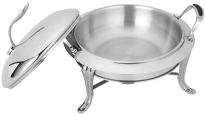 Folpus Chafing Dish aus Edelstahl, Küchenutensilien, Kleiner Hot Pot, Camping-Alkoholkocher für Rucksacktouren, Silber