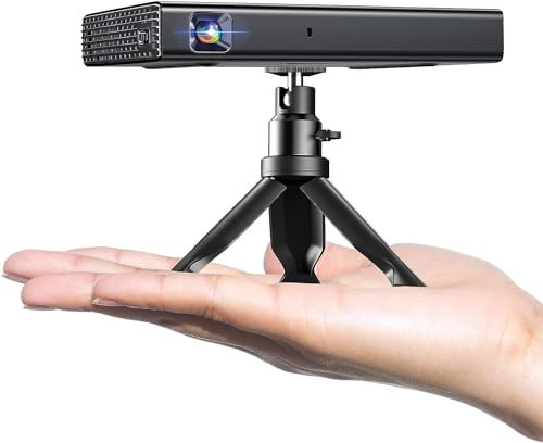 ELEPHAS Mini 500 ANSI DLP Projector Rechargeable, Portable for Travel Compatible with iOS, Android, and TV Stick 5G WiFi, Bluetooth