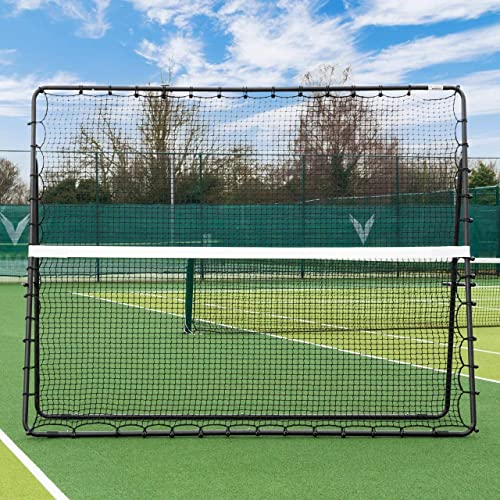 Tragbares Tennis-Trainingsnetz mit Tragetasche, freistehender Tennis-Rebounder, einfach zu montieren, Tennis-Trainings-Rebounder, für Volleyball, Tennisübungen (Größe: 2,7 x 2,1 m)