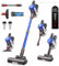 45kPA/550W Aspiradora sin Cable con Tableta Aromática 60Mins Aspiradora Vertical sin Cable Potente Escoba Aspiradora Antienredo para Mascota/Suelo/Alfombra,1.5L,Carga en Pared,con Cepillo para Sofá