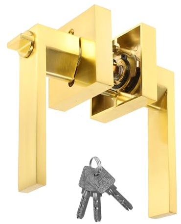 Veemoon Pomo De Puerta Cerradura De Cerrojo Pequeña De Aleación De Aluminio, Resistente Llave, Para Puerta Interior De Habitación, Uso Doméstico