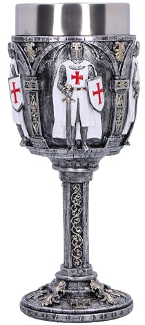 Nemesis Now Valiant White Knight Goblet 18.5cm, Resin, White, Cast in The Finest Resin, Expertly Hand-Painted