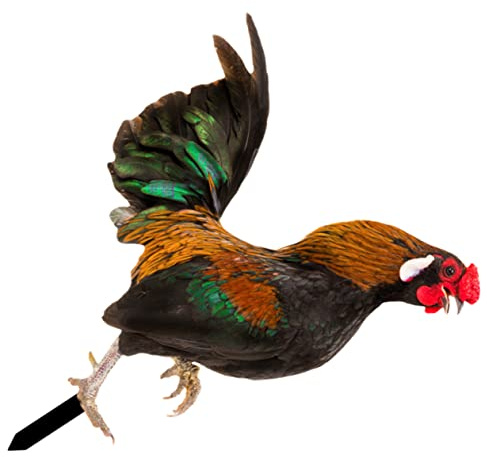 KONTONTY Gartendeko Gartenstecker Huhn Acryl Simulation Garten-Huhn Spieß Wetterfest Für Außenbereich Und Terrasse Dekoration