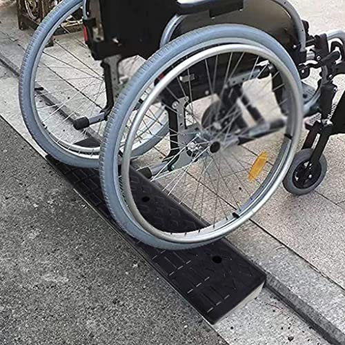 NSTVVEE Rollstuhlrampe für einen sanften Übergang zu Stufen, Bordsteinrampe für Mobilitätsroller, Handwagen, Motorrad, Tragkraft 5000 kg, Gummi