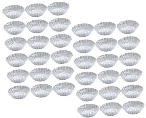 WATIIFUFU 46stücke Aluminiumlegierung Tortenformen Dicke Wiederverwendbare Cupcake-formen Muffinformen Mit Antihaftbeschichtung Schnell Warm Für Backen Von Kuchen Muffins Und Desserts
