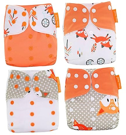 GLSTOY 4 Stück-pack Babywindel aus Polyester Waschbar und Bequem für Neugeborene im Täglichen Gebrauch zu Hause