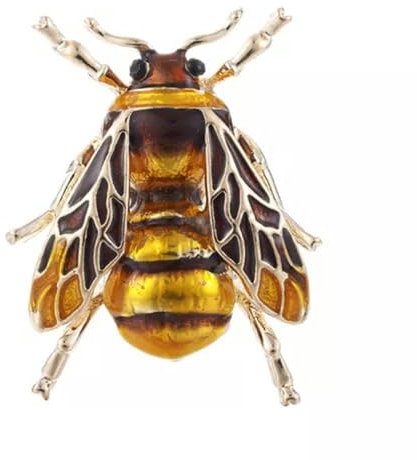 Emaille-Bienen-Brosche, Anstecknadel, Hemd, Tier-Metall-Anstecker, Bekleidungszubehör, BDN8-Schwarz