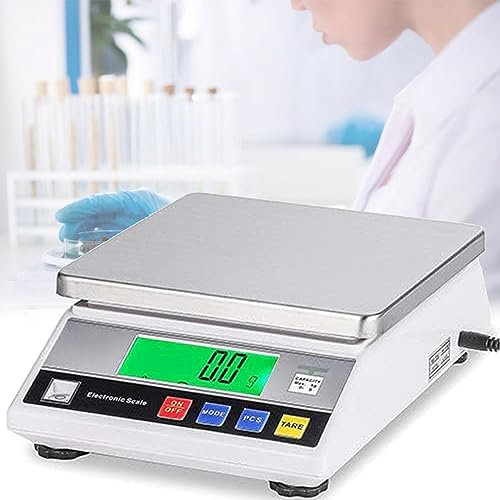 IYARNOVA Balance de Table électronique numérique, Balance électronique analytique de Laboratoire, Balance de Pesage de précision, balances pour Bijoux, Balance de Cuisine numérique, 10 kg