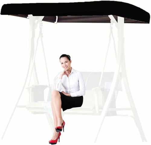BTOIASYHF Replacement Canopy for Swing Seat 2 3 Seater Hammock Cover Top Garden Outdoor,Replacement Canopy Top Cover With 4 Reinforced Corner Pockets,Waterproof