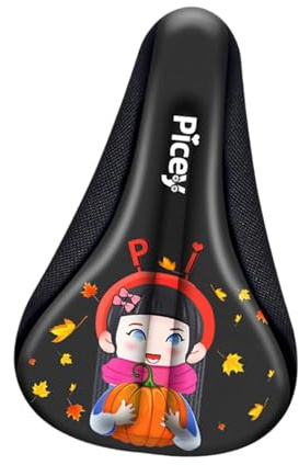 Perfeclan Funda de cojín para Asiento de Bicicleta Infantil, Accesorios de Ciclismo, Almohadilla de sillín Antideslizante, Suave y Gruesa, Funda Protectora de