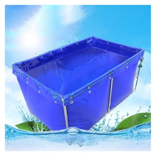Genérico Piscina Plegable para piscicultura, Piscina portátil y Gruesa para Perros, Piscina Infantil de Lona para cría de Peces y camarones, Almacenamiento de Agua para jardín, 0,6 x 1 x 0,5 m