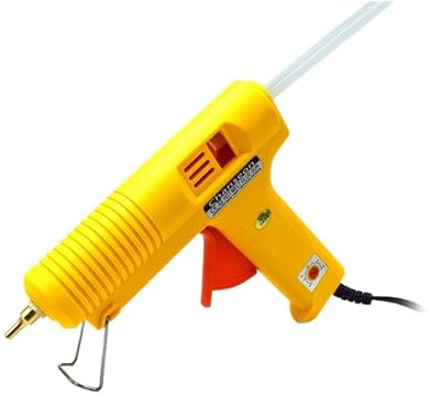 Pistola Silicona Caliente, Pistola de pegamento de fusión en caliente de 150W con 10 Uds. Palos blancos de 11mm * 200mm temperatura ajustable intelinte, boquilla de cobre de 5 uds.(Kitchen treasure)