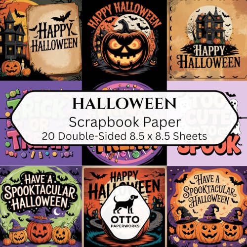 Halloween Scrapbook Paper: Double-Sided Craft Paper for Scrapbooking, Junk Journals, Card Making, Origami, DIY Projects and Mixed Media