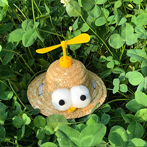 Sombrero de cubo para mascotas, disfraz de perro, gorro de sol para perro al aire libre, tejido a mano, paja, accesorios para cachorros, accesorios para animales pequeños, gatos y perros