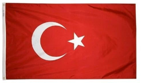 Drapeau Coupe du Monde 2026 - Drapeau national officiel 1,5 m x 90 cm, double face, avec œillets en laiton, États-Unis, Canada, Mexique (Turquie)