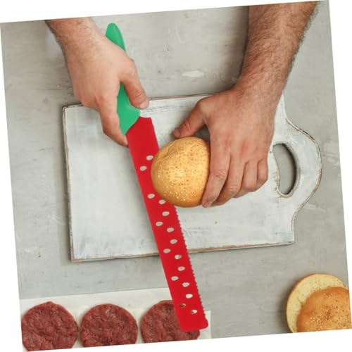 VANZACK 2 piezas Cuchillo para Cortar Sandía y Melón con Serrada de Acero Inoxidable de Extendidas para Cocina Cuchillos Multifuncionales para Frutas Fácil y Seguro de Usar