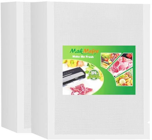 MakMeFre 200µm 15x25cm(200 sacs) Sacs sous vide professionnels pour toutes les machines à emballer sous vide et les appareils de mise sous vide alimentaire