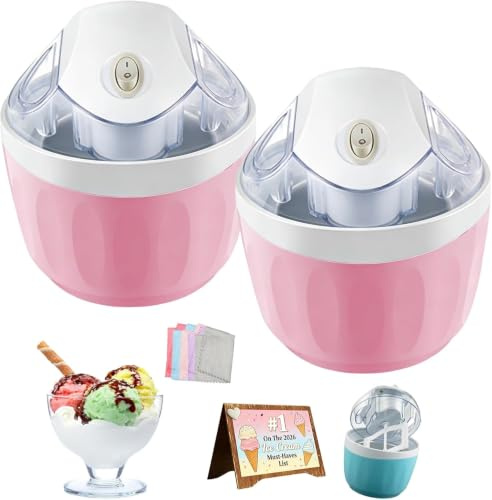 Mini Heladera Doméstica Pequeña, Nueva Heladera Personal 2026 Con Control De Un Solo Toque, Máquina De Sorbete Eléctrica Compacta De 500 Ml Para Postres Helados Caseros Y Uso Diario En La