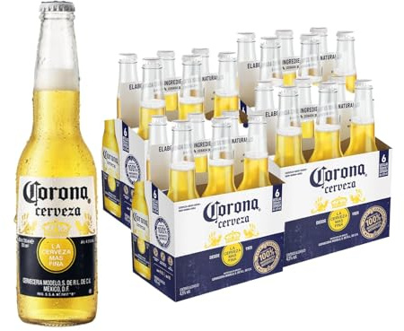 Corona, Cerveza Lager Ligera Afrutada, Pack 24 Botellas x 33cl