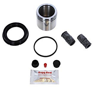 Bigg Red - Front Brake Caliper Repair Seal Kit & Pistons - Compatible with, Vauxhall,