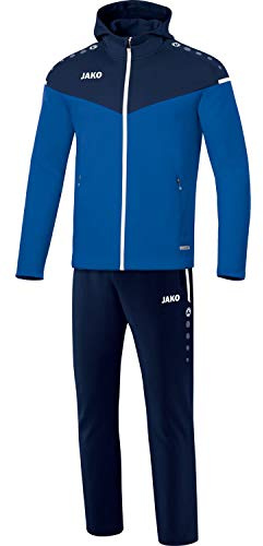 Jako Kinder Präsentationsanzug Champ 2.0 mit Kapuze, Marine/Darkblue/Skyblue, 164, M9620