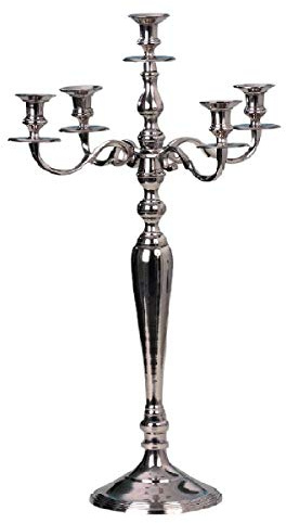 Kerzenständer 5-armig Metall Kerzenleuchter 100 cm Farbe silber Kandelaber