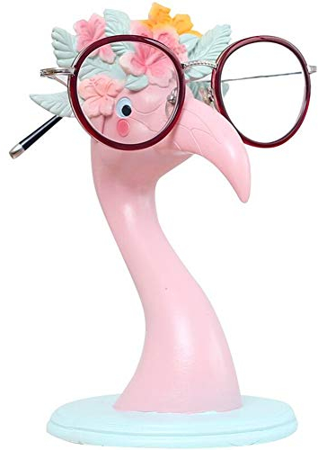 Niedlicher Brillenhalter Eleganter rosa Flamingo-Brillenständerhalter, Brillenzubehör für dekorativen Schreibtisch/Heim/Büro