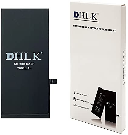 DHLK® TI Line Batterie Compatible avec iPhone 8 Plus (A1864, A1897, A1898) - Capacité 2691 mAh