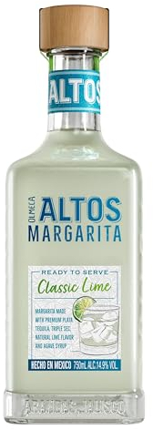 Altos Tequila Ready to Serve Lime Margarita 75cl, 14.9% ABV, Bar-Quality Pre-Mixed Margarita Cocktail, Ready To Drink, Lime and Subtle Sweetness, Made from Award Winning Tequila