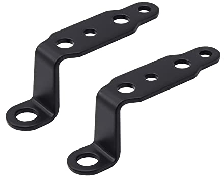 Biqing 2PCS Supports de Montage de Phare de Moto Noir,Acier Inoxydable Supports de Fixation pour Moto Anti Brouillard Support de Barre de Montage pour Rallonge de Trou de Miroir