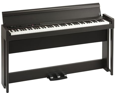 Korg C1-BR Digitalpiano mit 88 Tasten, mit Stand, Braun