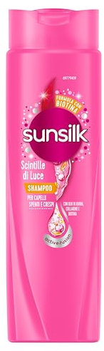 Sunsilk, Shampoo Scintille di Luce, Shampoo Anticrespo Districante, Dona Lucentezza al Capello, Formula Active-Fusion con Olio di Jojoba, Collagene e Biotina, 400 ml