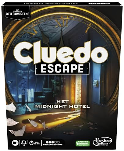Cluedo Escape: Das Midnight Hotel Brettspiel Einmalige Escape Room Spiele für 1-6 Spieler Kooperative Detektivspiele (niederländische Version)