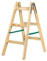 Systafex 2x3 Stufen 95 cm Leiter Doppelstufenleiter Malerleiter Elektrikerleiter Stehleiter Holzleiter
