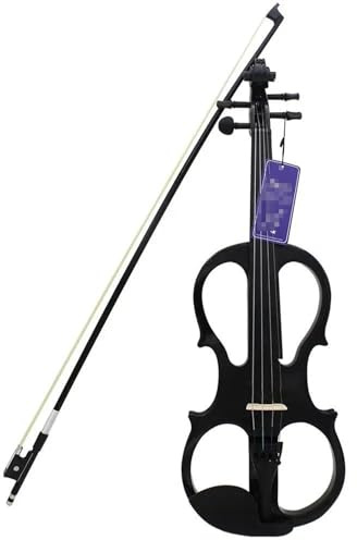 violino per principianti Violino Acustico Elettrico 4/4 Con Arco Di Copertura Della Custodia Del Violino Per Principianti Amanti Degli Strumenti A Corda Musicali (Color : Bk)