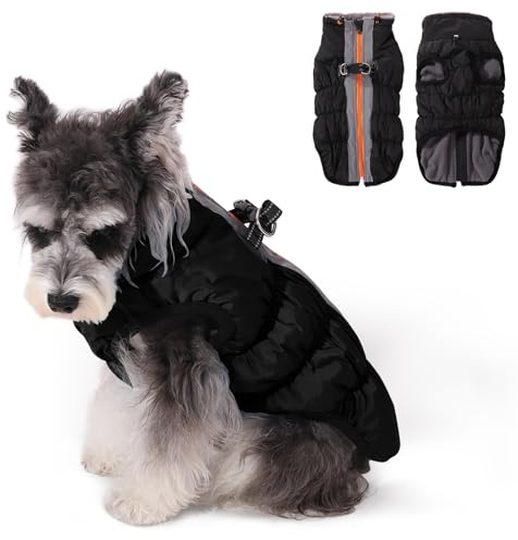 Savlot Warmer Hundemantel Wasserfest Hundejacke Hunde-Wintermantel mit D-Ring Hundekleidung Haustier-Hundebekleidung, Gemütliche Schneejacke Weste für kleine, Mittelgroße und Große Hunde