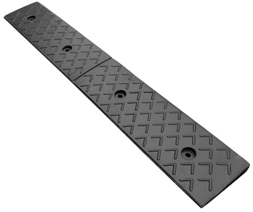 Schwellenrampe 100x15x3cm, Leichte Gummi-Rollstuhlrampe, for Türöffnungen, Einfahrten, Badezimmer