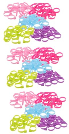 Amosfun 150pcs Cookies Bag Ties Pastry Bag Fixing Rings Lightweight Compact Sealing Ties