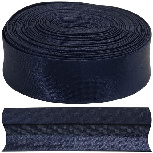 AERZETIX - C77341 - Gefaltetes schrägband 9 Meter x 18mm - aus Polyester - Farbe dunkelblau