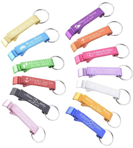 Llavero abrebotellas personalizado, abridor de botellas personalizado, abridor de botellas personalizado, abrebotellas personalizado (100 unidades)
