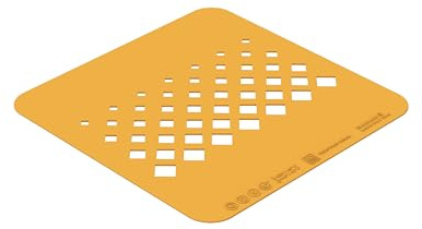 Silikomart Lot de 2 pochoirs en silicone pour décoration alimentaire Motif losanga 16 x 16 cm