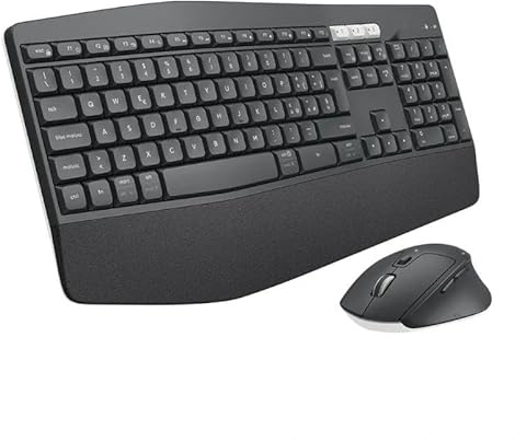 Kit Teclado y ratón inalámbrico Bluetooth, Conexiones Unifying, ergonomía Avanzada, Ideal para Oficina y Uso Diario.