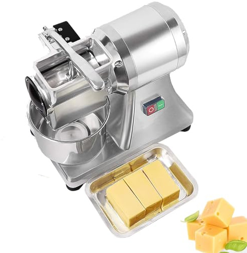 Rallador y triturador eléctrico de queso, acero inoxidable, alta capacidad de 88 libras/hora, perfecto para procesamiento de queso, mantequilla y salvado de pan